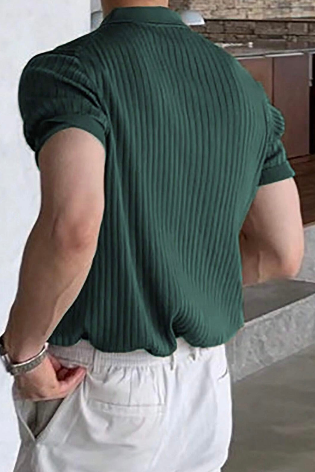 Vincenzo Ribbed Polo Shirt