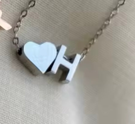 PERSONALISED SWEET HEART INITIAL NECKLACE