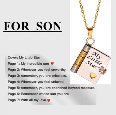 Son’s Star Treasured Book Necklace