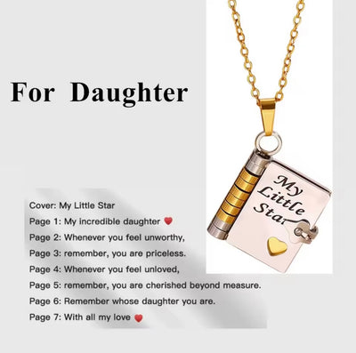Daughter’ s Star Treasured Book Necklace