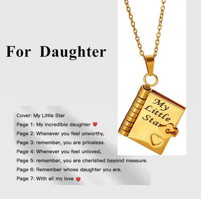 Daughter’ s Star Treasured Book Necklace