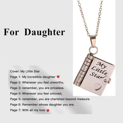 Daughter’ s Star Treasured Book Necklace