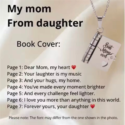 Best Mom Treasured Book Necklace