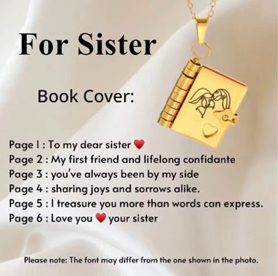 Sister‘s Treasured Book Necklace