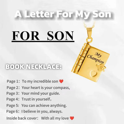 Son’s Champion Treasured Book Necklace