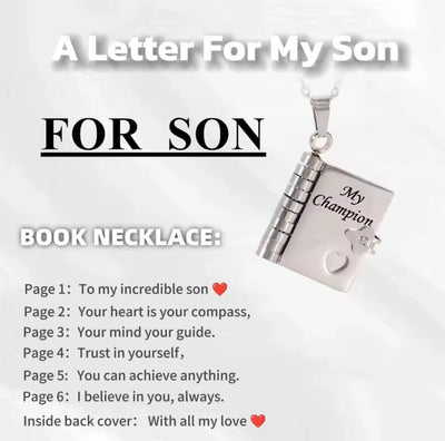 Son’s Champion Treasured Book Necklace