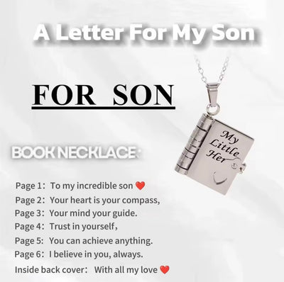 Son’s Hero Treasured Book Necklace