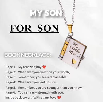 Son’s Hero Treasured Book Necklace