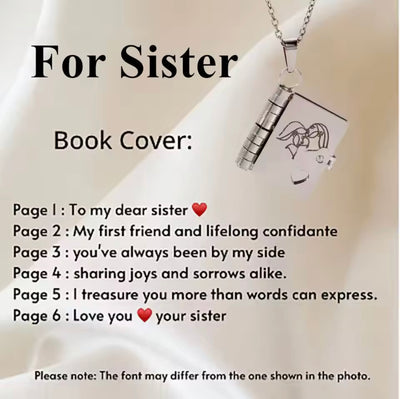 Sister‘s Treasured Book Necklace
