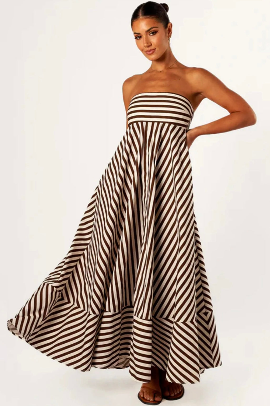 NOCTURNAL CHARM RUCHED MAXI DRESS