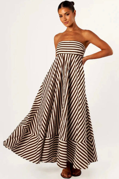 NOCTURNAL CHARM RUCHED MAXI DRESS