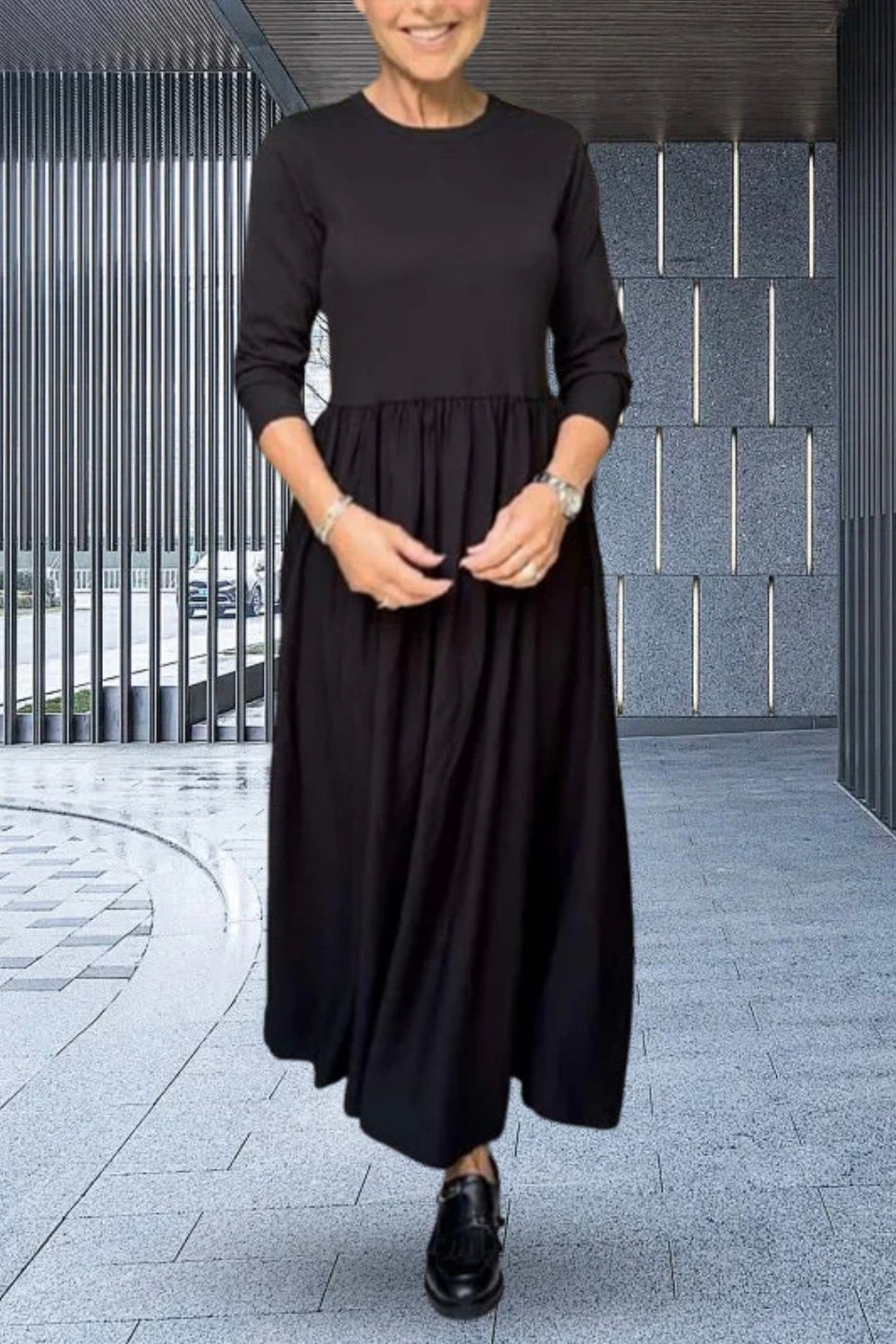 BEATRICE | LONG SLEEVES KNITTED MIDI DRESS