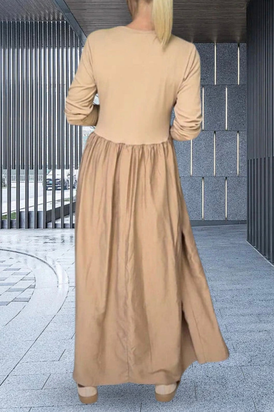 BEATRICE | LONG SLEEVES KNITTED MIDI DRESS