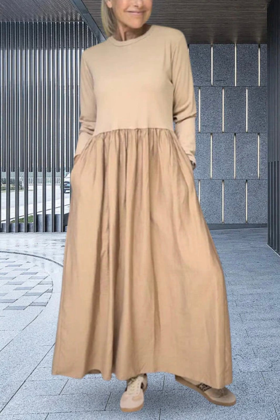 BEATRICE | LONG SLEEVES KNITTED MIDI DRESS