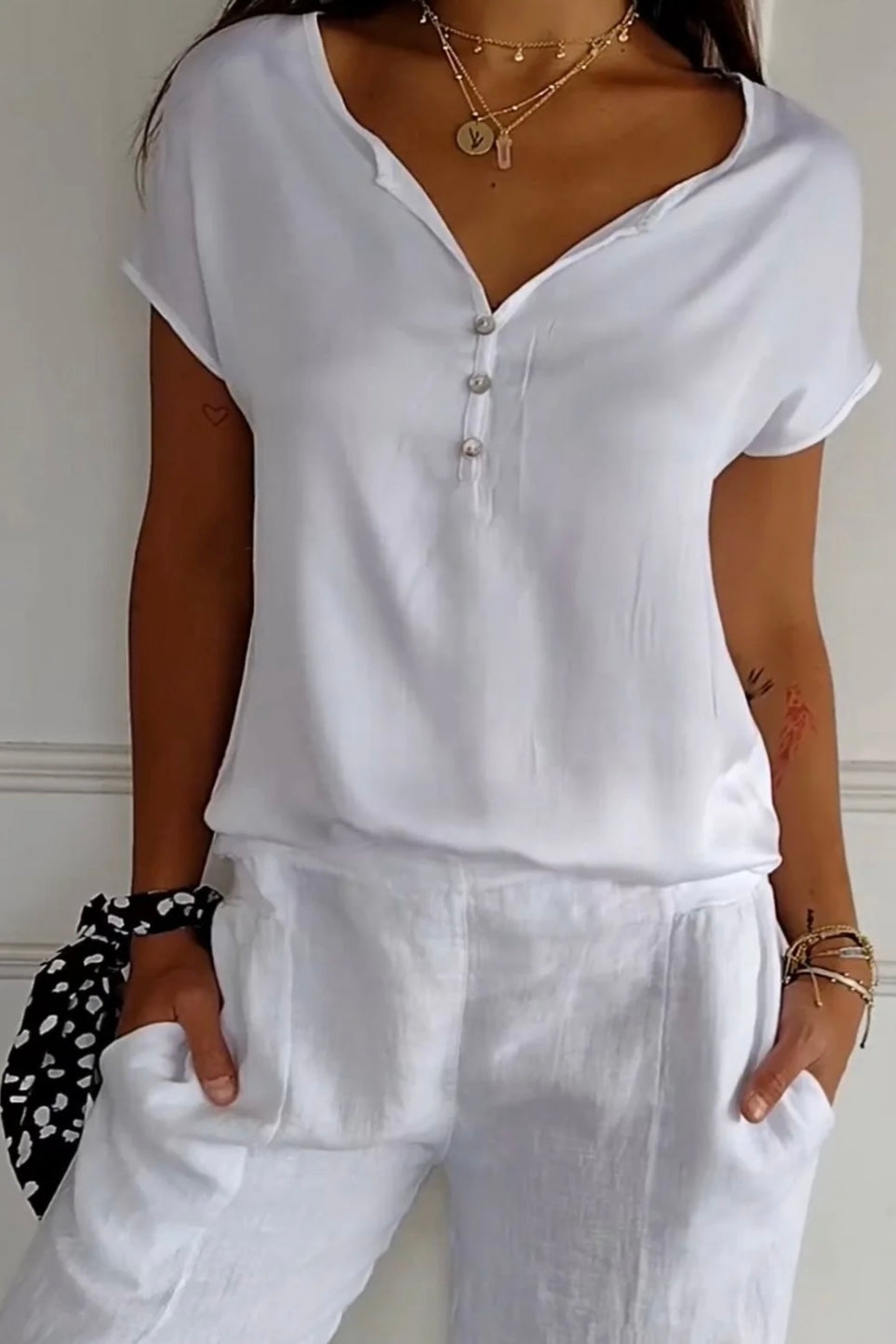 MARISA™ V-Neck T-Shirt in Casual Elegance