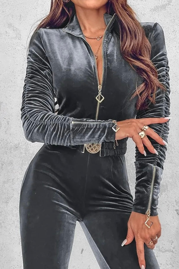 SOPHIA™ | ELEGANT VELVET JUMPSUIT