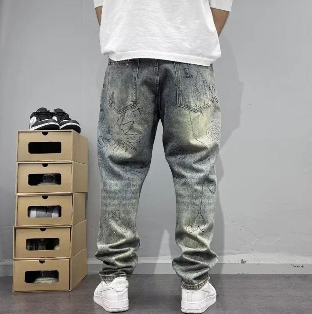 BROOKLYN WASHED DENIM JEANS