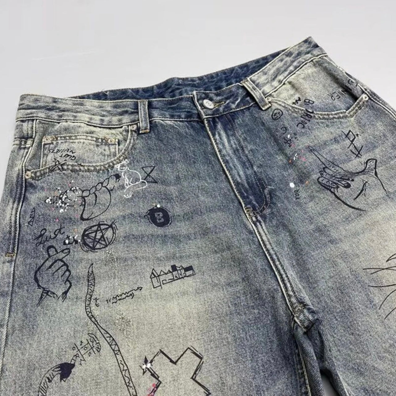 BROOKLYN WASHED DENIM JEANS
