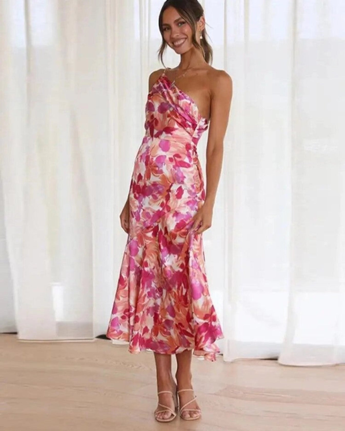 Sienna - Asymmetrical Floral Maxi Dress