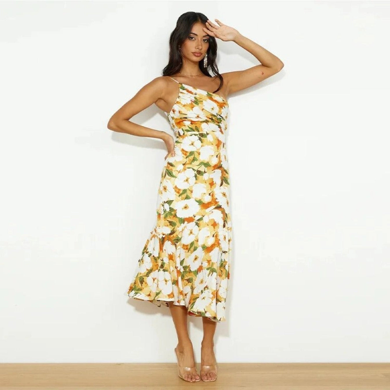 Sienna - Asymmetrical Floral Maxi Dress