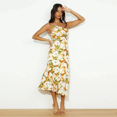 Sienna - Asymmetrical Floral Maxi Dress