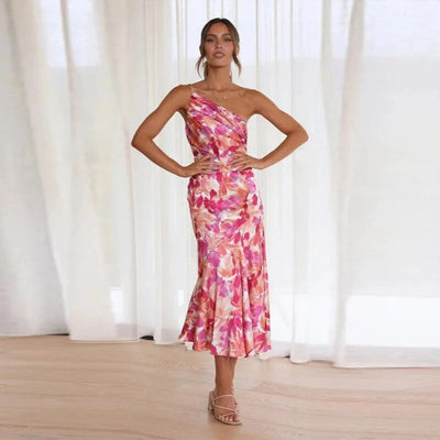 Sienna - Asymmetrical Floral Maxi Dress