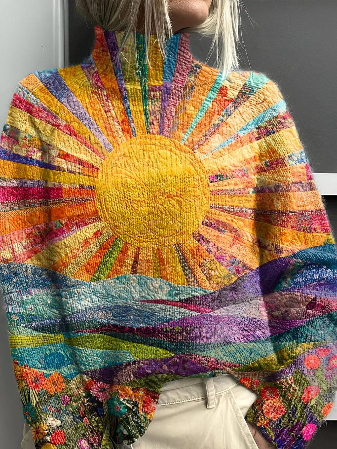 SIMONE - JOYFUL COLORFUL TURTLENECK SWEATER
