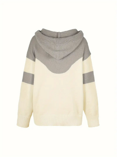 ROSA - COLOR BLOCK HOODIE WITH DRAWSTRING