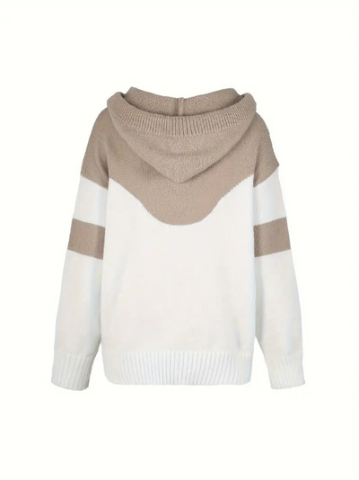 ROSA - COLOR BLOCK HOODIE WITH DRAWSTRING