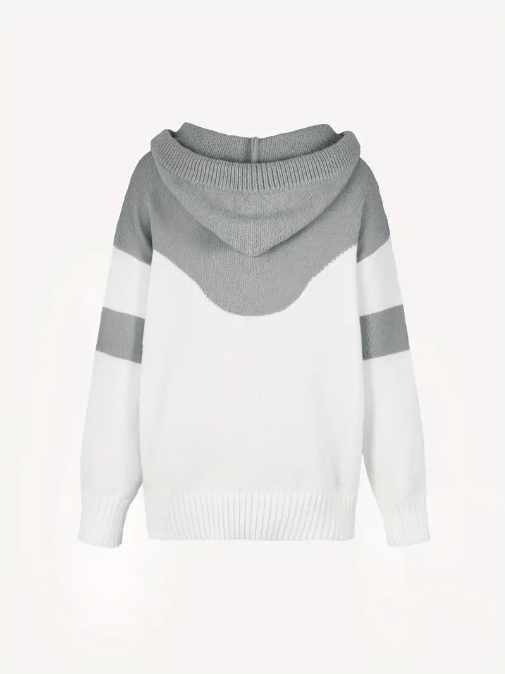 ROSA - COLOR BLOCK HOODIE WITH DRAWSTRING