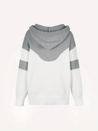 ROSA - COLOR BLOCK HOODIE WITH DRAWSTRING