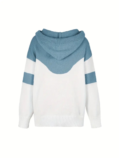 ROSA - COLOR BLOCK HOODIE WITH DRAWSTRING