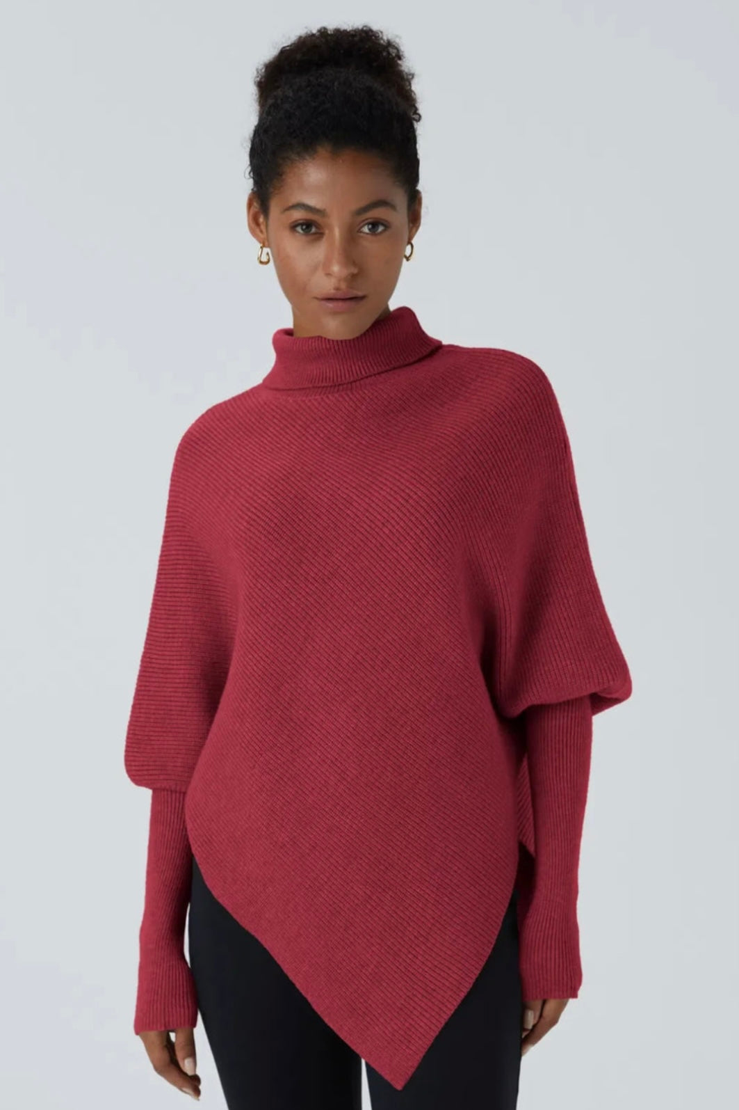 AMAYA™ – ASYMMETRICAL TURTLENECK SWEATER