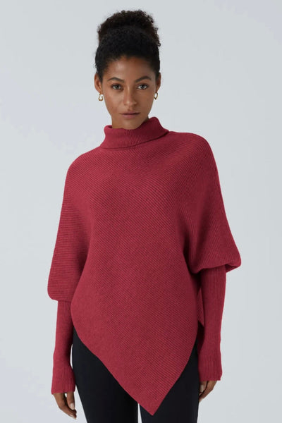 AMAYA™ – ASYMMETRICAL TURTLENECK SWEATER