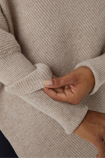 AMAYA™ – ASYMMETRICAL TURTLENECK SWEATER