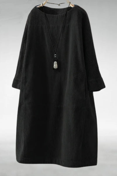 Amy™ Relaxed Corduroy Midi Dress