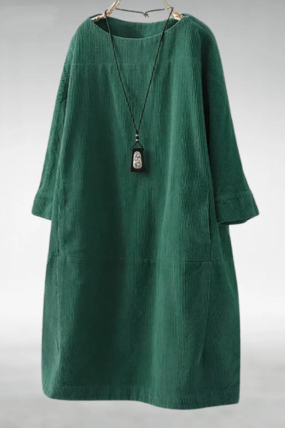Amy™ Relaxed Corduroy Midi Dress
