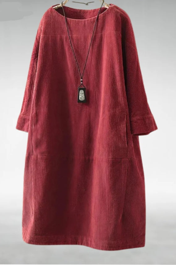 Amy™ Relaxed Corduroy Midi Dress