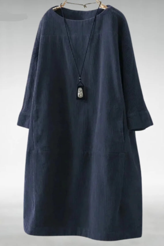 Amy™ Relaxed Corduroy Midi Dress