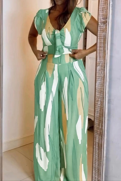 Vera™ – 2-Piece Colorblock Puff Sleeve Set