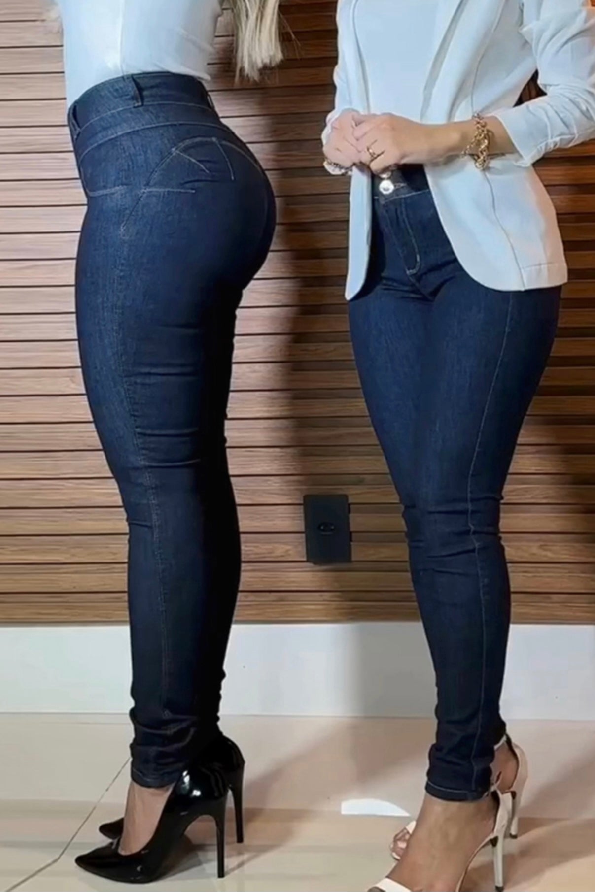 Elevate™ High-Waist Button-Up Skinny Jeans