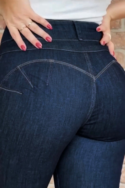 Elevate™ High-Waist Button-Up Skinny Jeans
