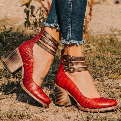 Milena™ | Elegant and Comfortable Leather Ankle Boots