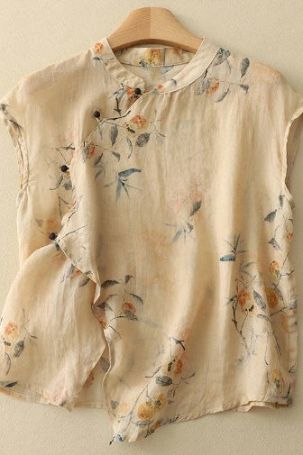 AMANDA LINEN TOP