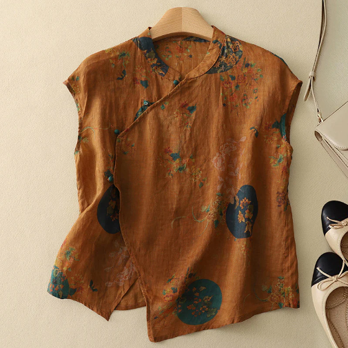 AMANDA LINEN TOP