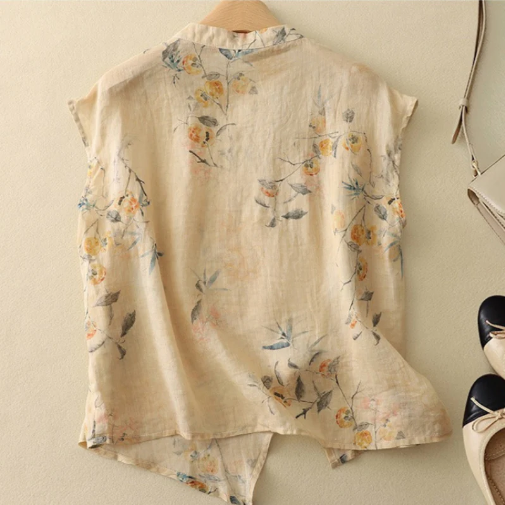 AMANDA LINEN TOP