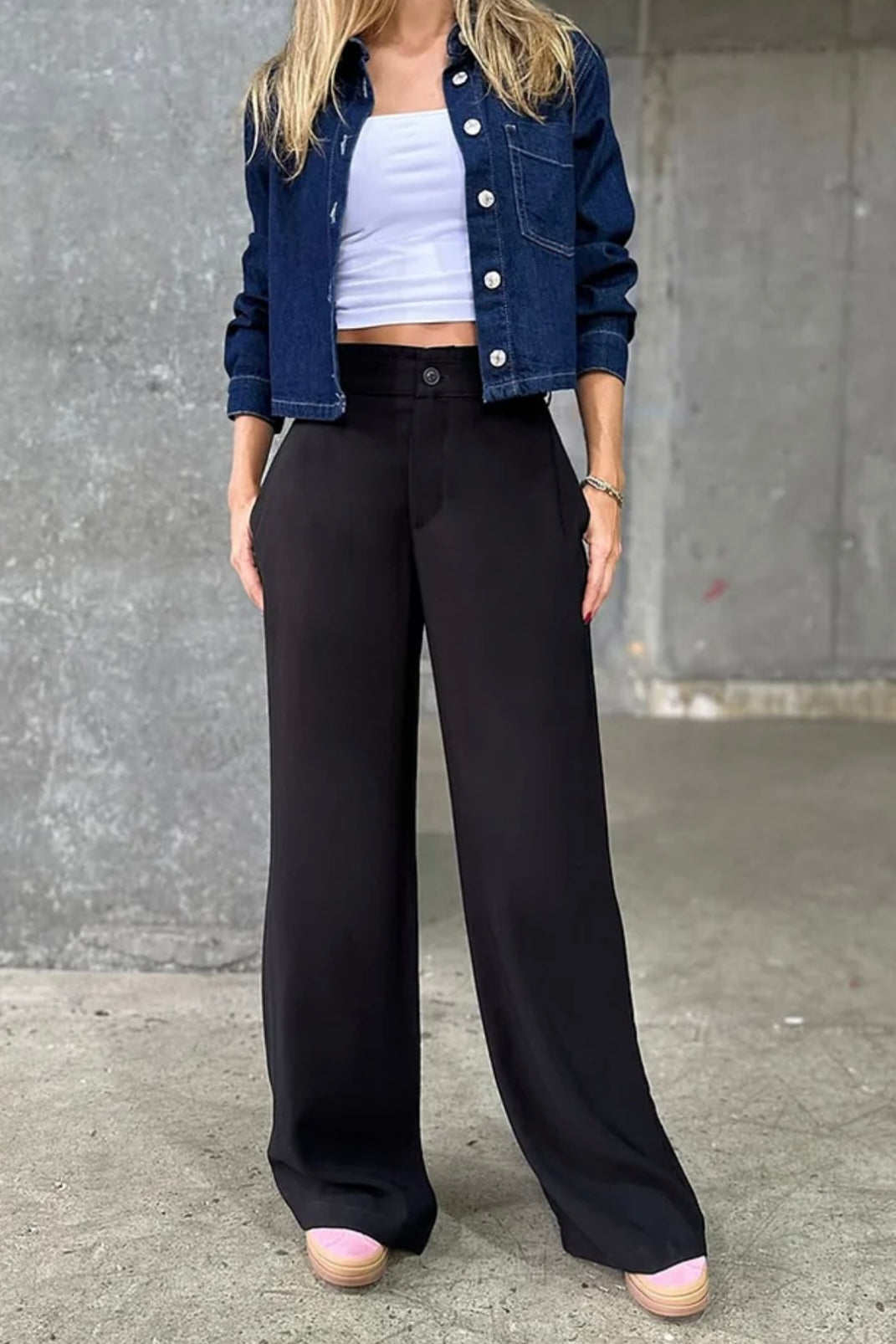 Drape Casual Suit Trousers