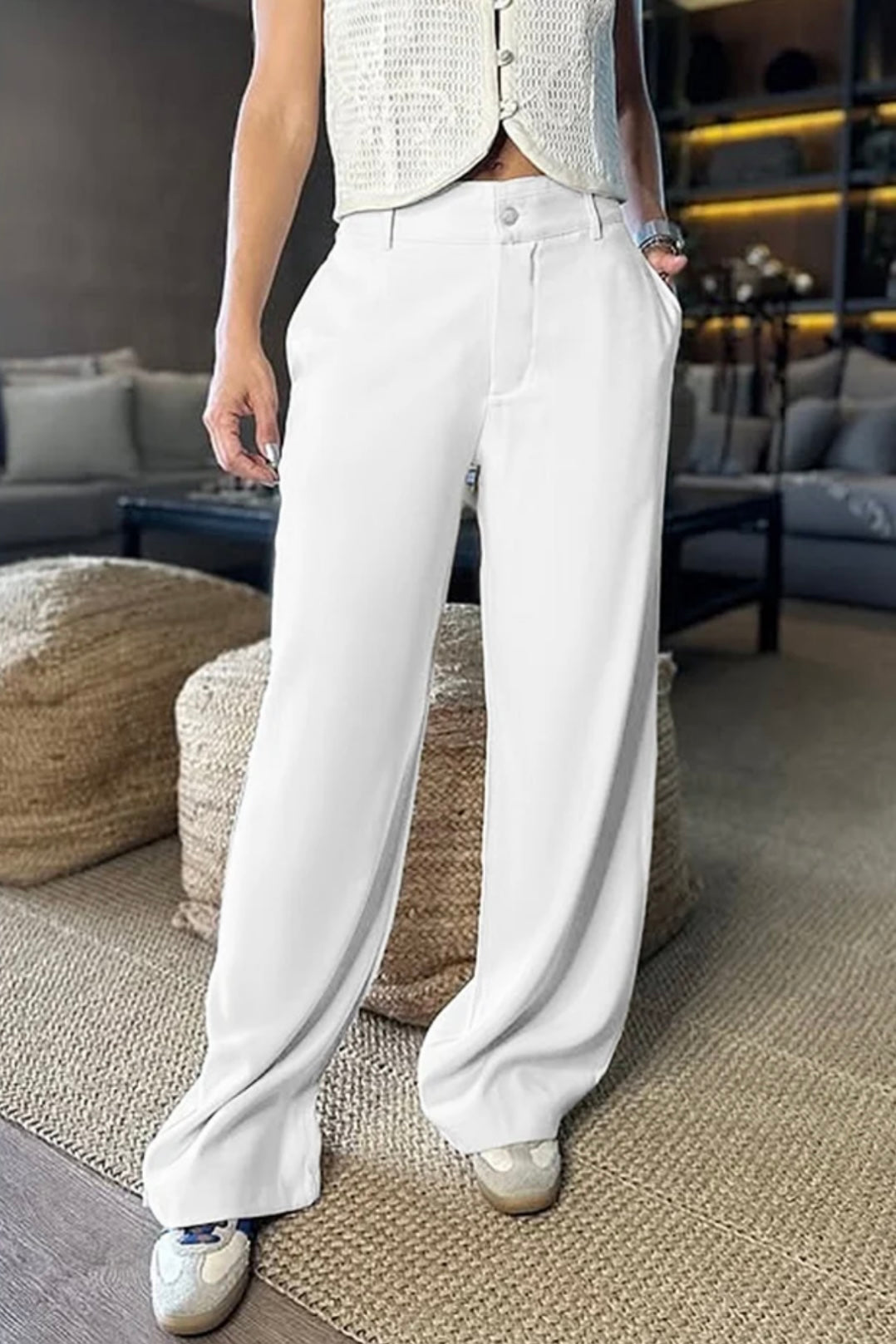 Drape Casual Suit Trousers