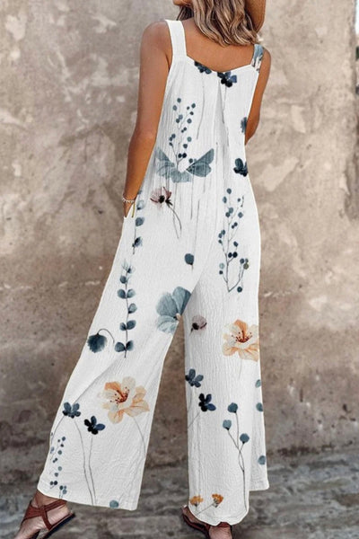ELIRA | FLORAL JUMPSUIT WITH CHARM