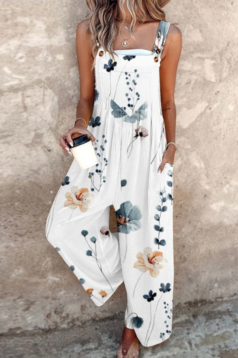 ELIRA | FLORAL JUMPSUIT WITH CHARM